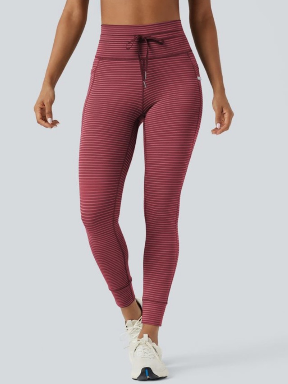 Halara Drawstring Stripe Pocket Leggings